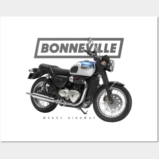 Triumph Bonneville T100 17 blue, sal Posters and Art